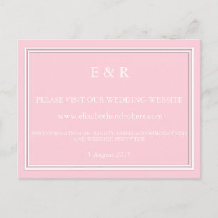 Light Pastel Pink Wedding Set Einladungspostkarte
