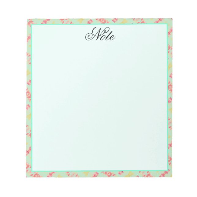 Light Pastell Aquamarin Notizblock (Vorderseite)