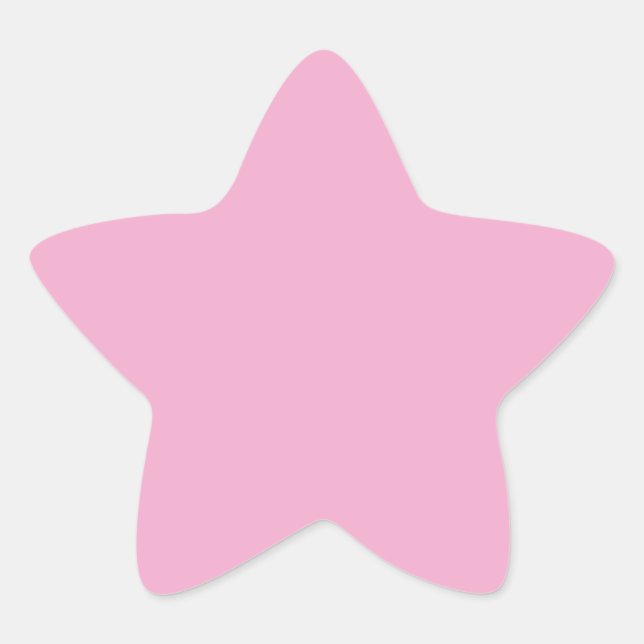 Light Pastell Pink Star Aufkleber (Vorderseite)