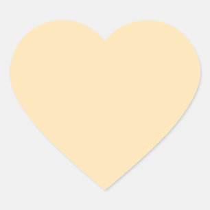 Light Peach High End farbig Herz-Aufkleber