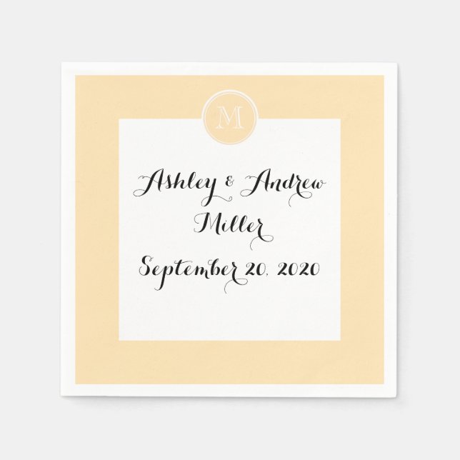 Light Peach High End farbig Serviette (Vorderseite)