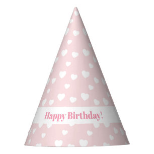 Light Pink and Hearts, Geburtstag, Dusche, Party Partyhütchen