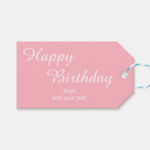 Light Pink Birthday Geschenketiketten Geschenkanhänger