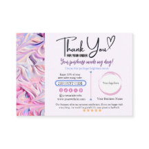 Light Pink Blue Danke Business Card