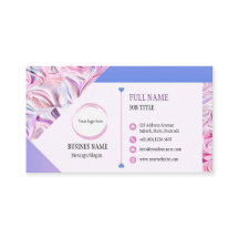 Light Pink Blue Design Business Card