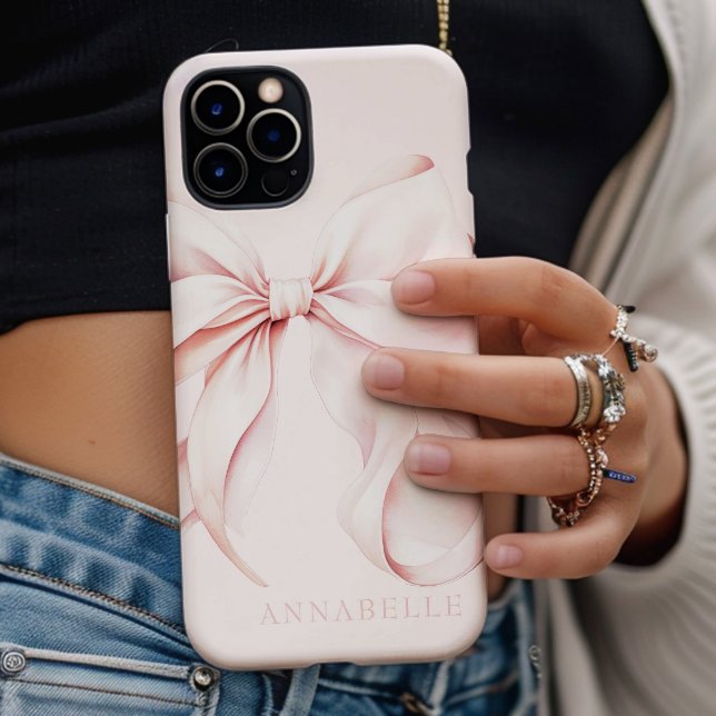 Light Pink Bow iPhone / iPad Gehäuse Case-Mate iPhone Hülle (Von Creator hochgeladen)