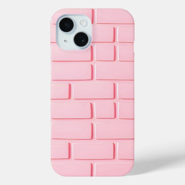 Light Pink Brick iPhone Case Soft Chic Style (Rückseite)