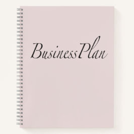 Light Pink Business Plan Spiral Notebook unentschi Notizbuch