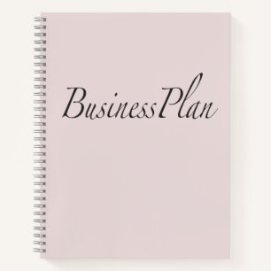 Light Pink Business Plan Spiral Notebook unentschi Notizbuch