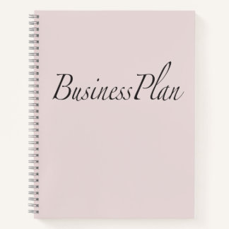 Light Pink Business Plan Spiral Notebook unentschi Notizbuch
