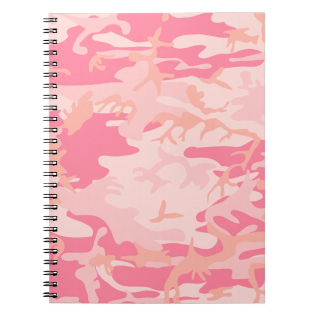 LIght Pink Camouflage Notebook Notizblock (Vorderseite)