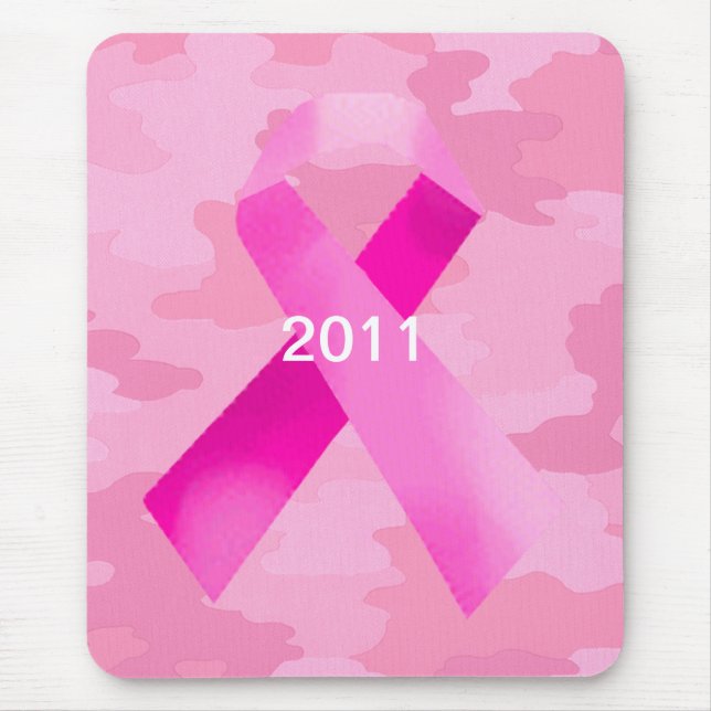 Light Pink Camouflage Pink Ribbon Date Mouse Pad Mousepad (Vorne)