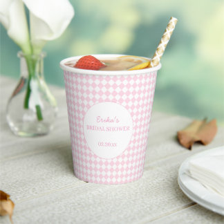 Light pink Classic design Bridal Shower Paper cup Pappbecher