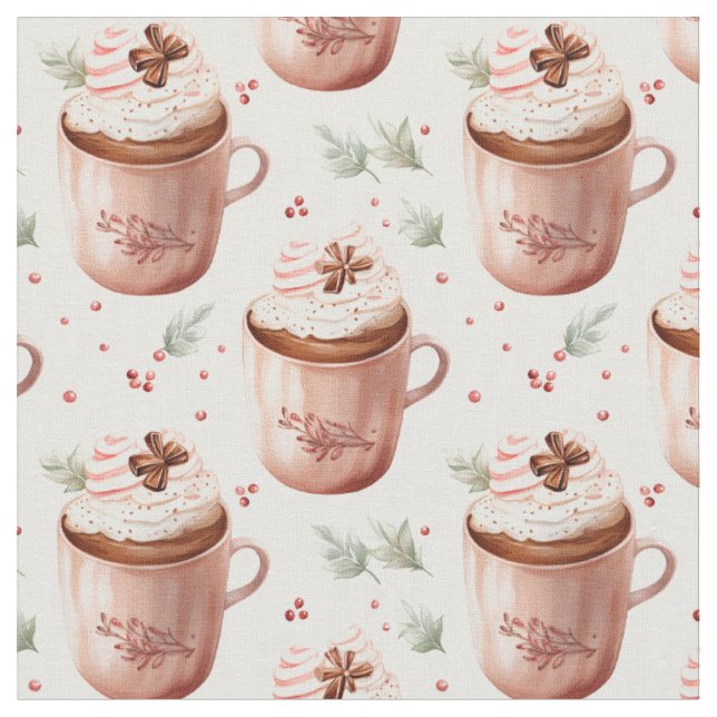 Light Pink Coffee Cups Stoff (Nahaufnahme)
