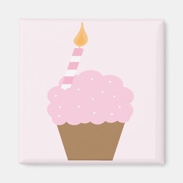 Light Pink Cupcake Magnet (Vorne)