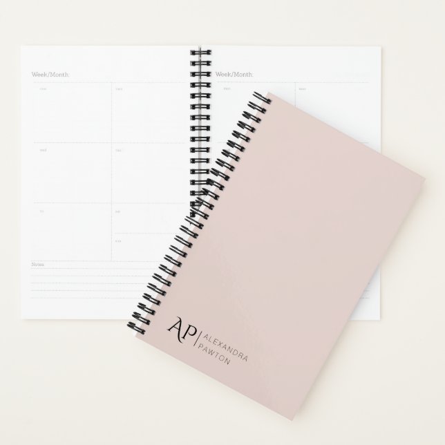 Light Pink Custom Monogram 2025 Planer (Anzeige)