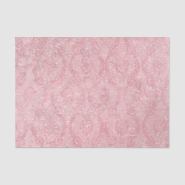 Light Pink Damask Seidenpapier (Vorderseite)