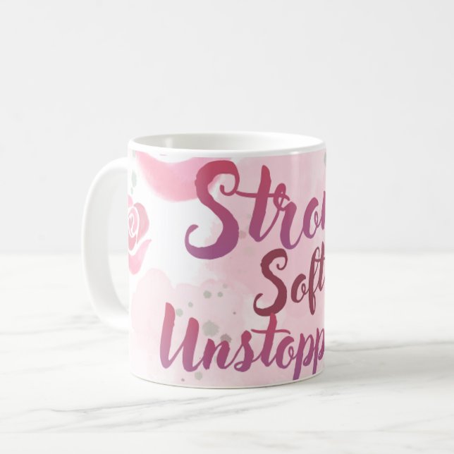 Light Pink Feminine Mug Kaffeetasse (Vorderseite Links)