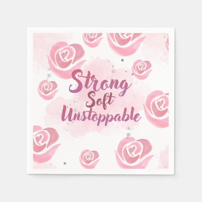 Light Pink Feminine Napkin Serviette (Vorderseite)