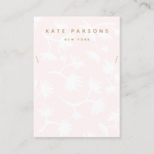 Light Pink Floral Necklle Display Business Card Visitenkarte