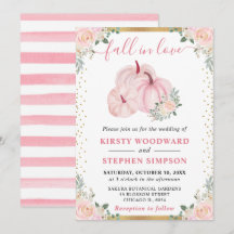 Light Pink Floral Pumpkin Hochzeit im Herbst