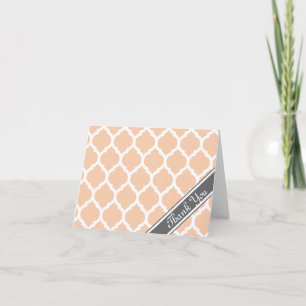 Light Pink & Gray Gitter Vielen Dank Dankeskarte