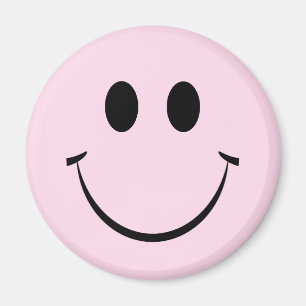 Light Pink Happy Face Magnet