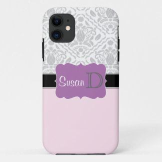 Light Pink Lila mit Monogramm Damask iPhone 5 Gehä Case-Mate iPhone Hülle