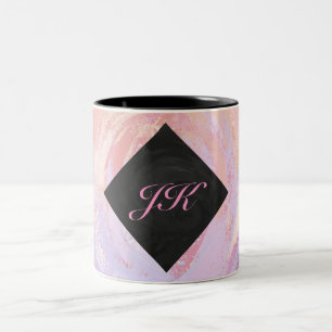 Light Pink Monogram Zweifarbige Tasse