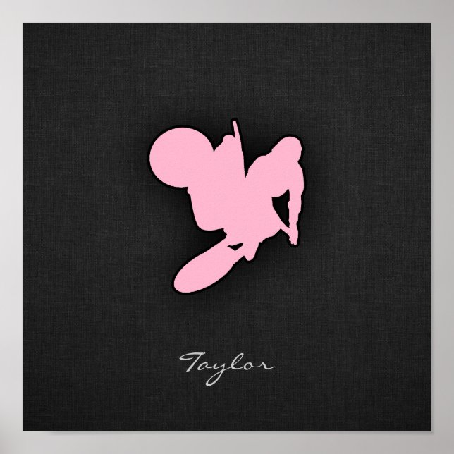 Light Pink Motocross Poster (Vorne)