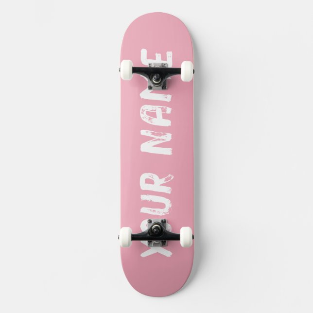 Light Pink Niedlich Girly Skateboard (Vorderseite)