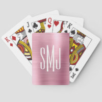 Light Pink Ombre Foil Three Letter Monogram
