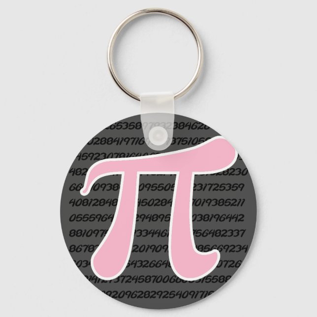 Light Pink Pi Symbol Schlüsselanhänger (Vorderseite)