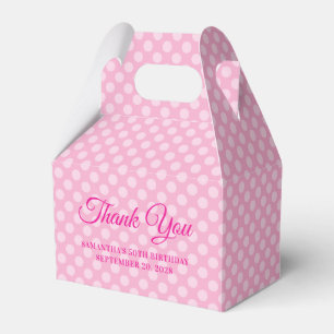 Light Pink Polka Dot 50. Geburtstag Vielen Dank Geschenkschachtel
