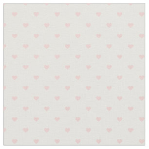 Light Pink Polka Dot Hearts Stoff