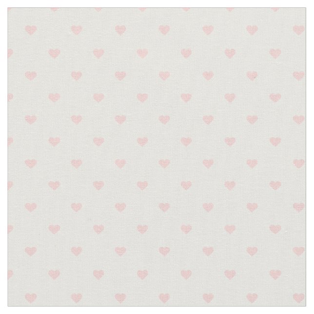 Light Pink Polka Dot Hearts Stoff (Nahaufnahme)