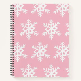 Light Pink Snowflake SpiralNotebook Notizbuch