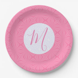 Light Pink Squiggly Squares Personalized Party Pappteller