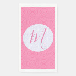 Light Pink Squiggly Squares Personalized Party Serviette