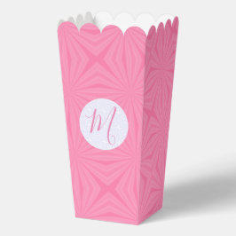 Light Pink Squiggly Squares Personalized Popcorn Geschenkschachtel