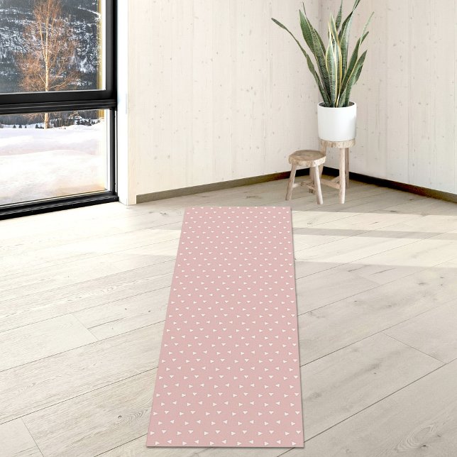 Light Pink Triangles Pattern Yoga Mat Yogamatte (Von Creator hochgeladen)