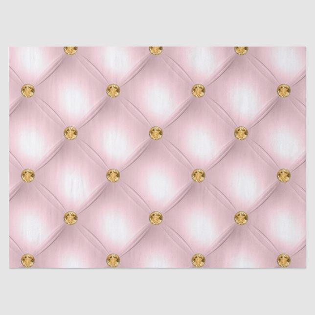 Light Pink und Gold gespritzt Seidenpapier (Vorderseite)