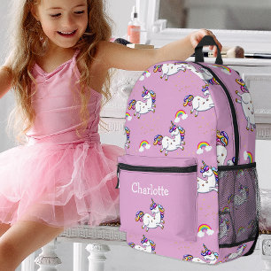 Light Pink Unicorn Dream Backpack Bedruckter Rucksack