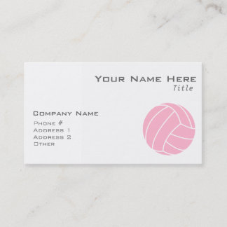 Light Pink Volleyball Visitenkarte
