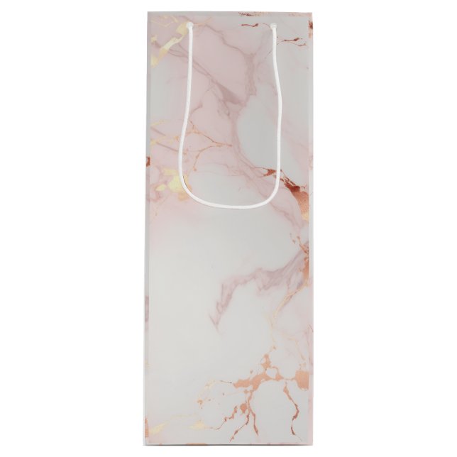 Light Pink Wine Bags Geschenktüte Für Weinflaschen (Vorderseite)
