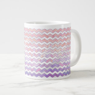 Light Pink Zig Zag Muster Jumbo-Tasse