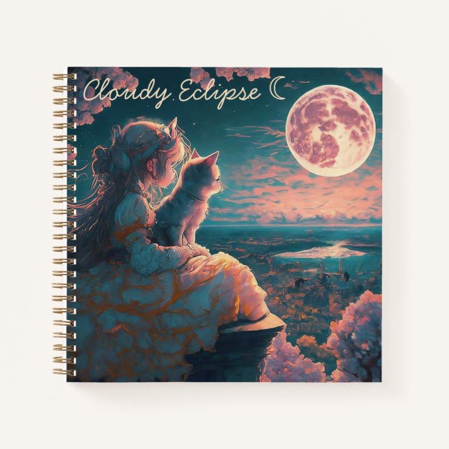 Light Princess and Cat Spiral Notebook Notizbuch (Vorderseite)