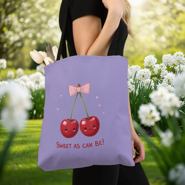 Light Purple Little Bag with Cherry Illustration (Von Creator hochgeladen)