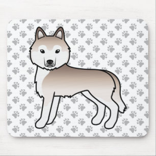 Light Red Siberian Husky Niedlich Cartoon Dog Mousepad