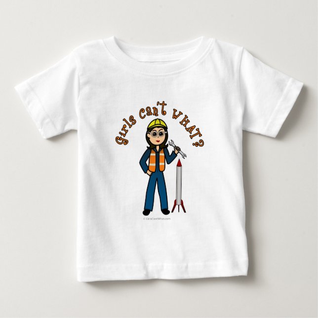 Light Rocket Scientil Girl Baby T-shirt (Vorderseite)